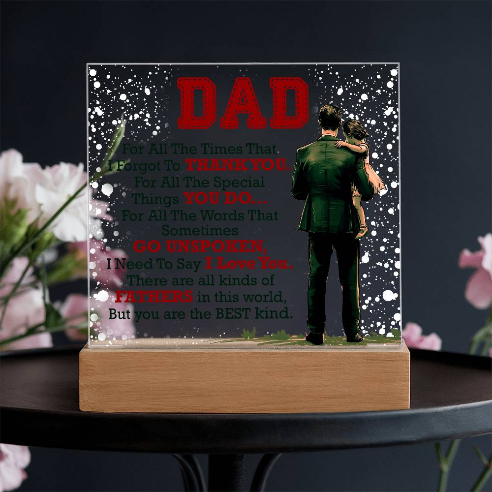 Thank You Dad - Acrylic Square