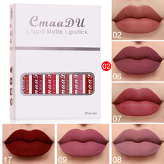 Matte Waterproof Lip Gloss Set – 6 Boxes