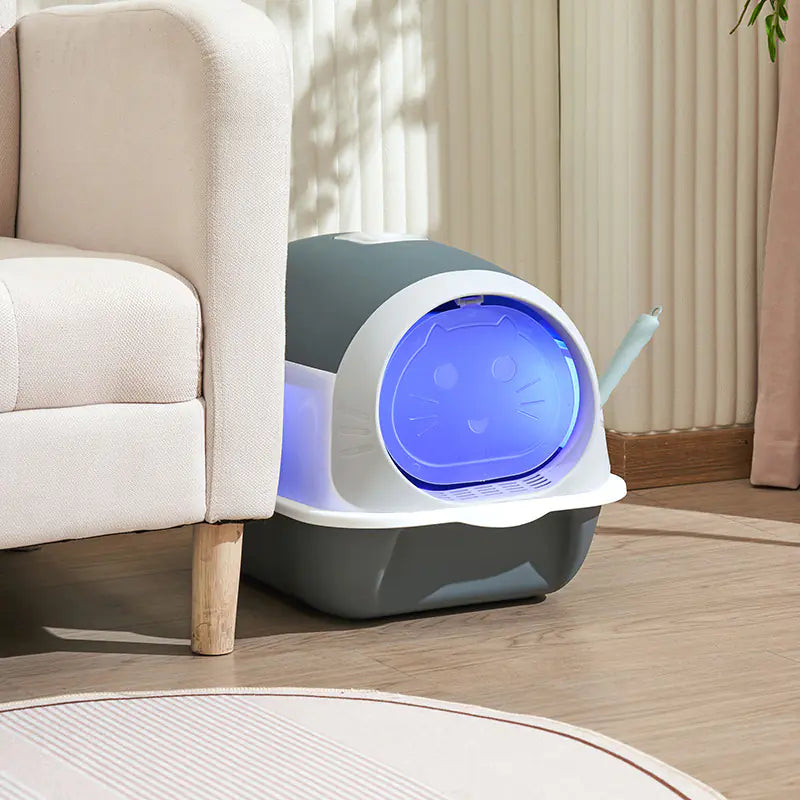 Closed Cat Litter Box with Antibacterial Features