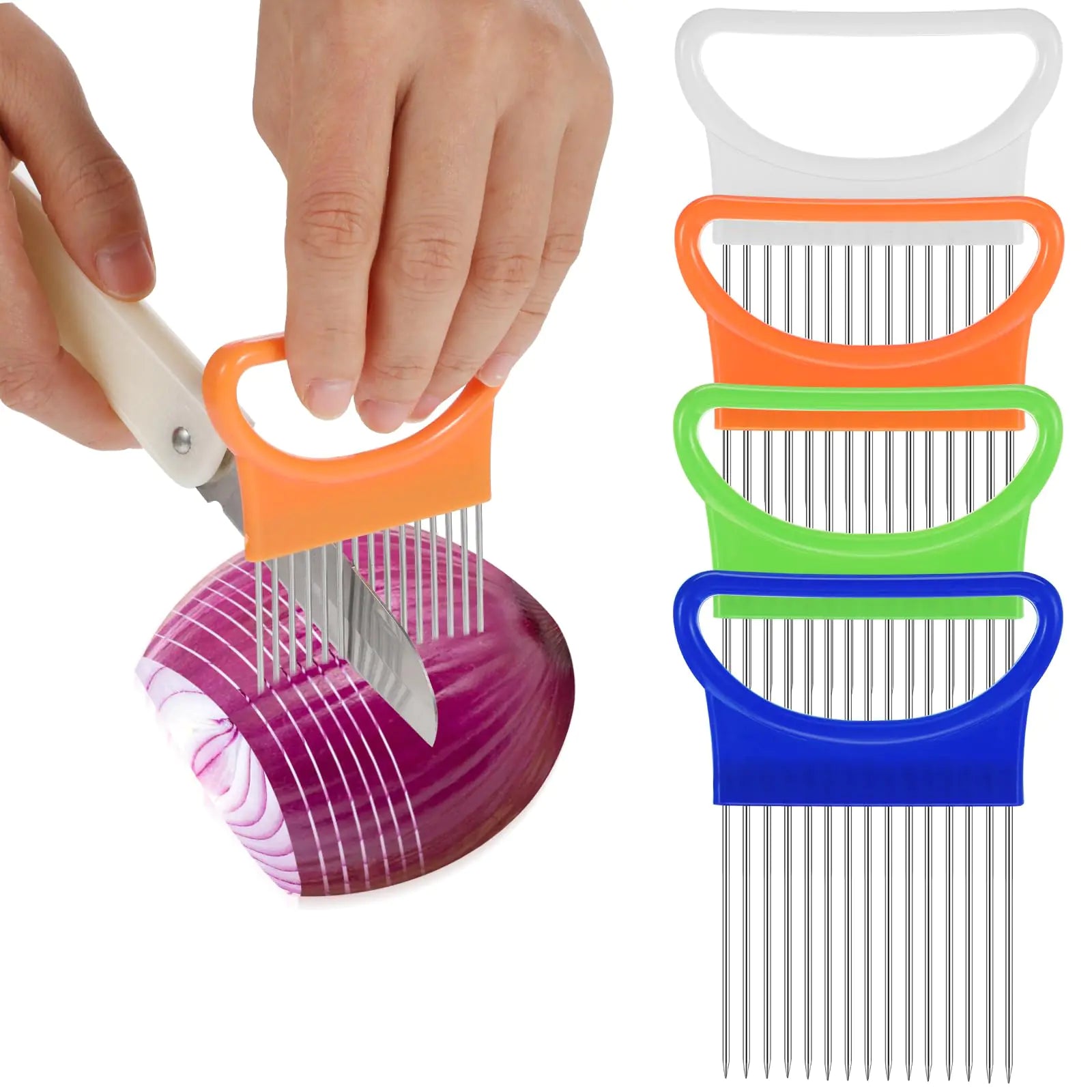Andibro 4 Pcs Onion Holder for Slicing 