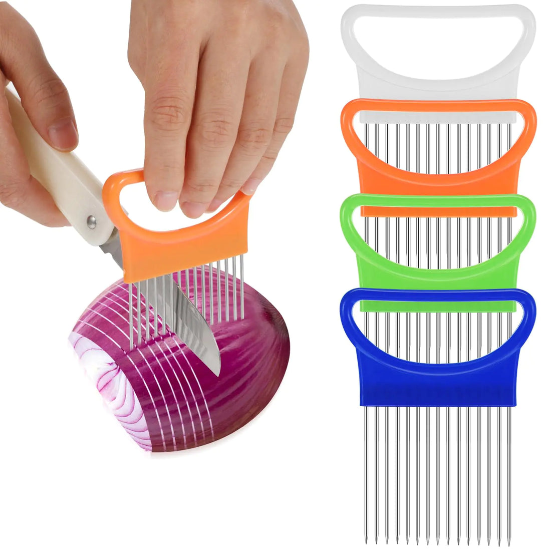 Andibro 4 Pcs Onion Holder for Slicing 